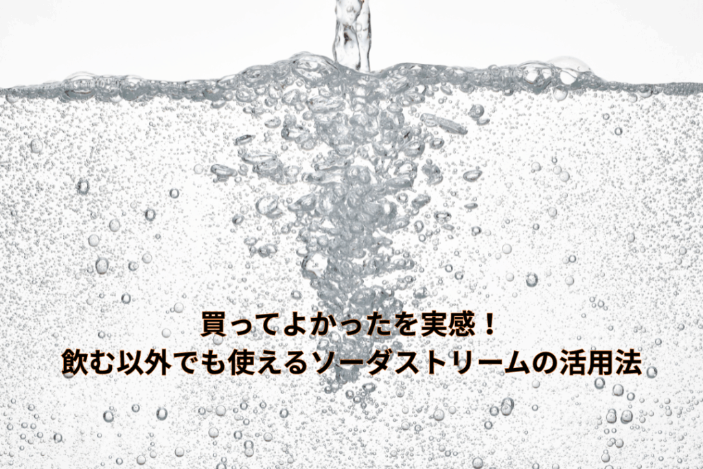 買ってよかったを実感!飲む以外でも使えるソーダストリームの活用法