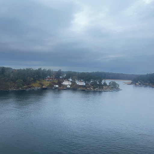 ストックホルムに近づくにつれ、小さな島々がたくさん見える