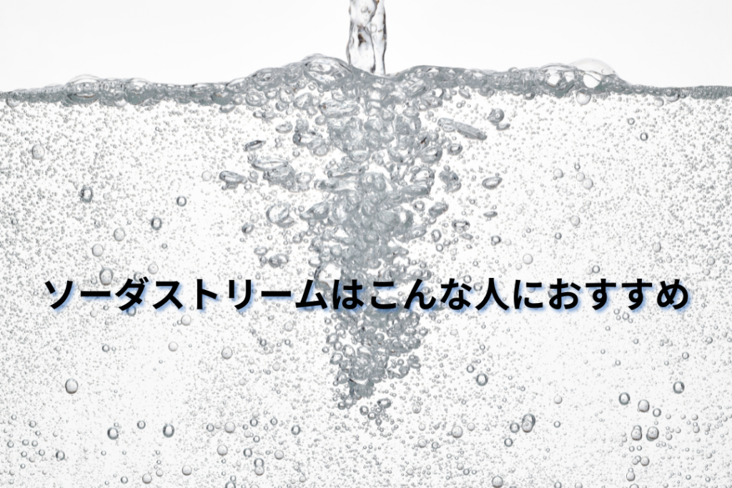 ソーダストリームはこんな人におすすめ