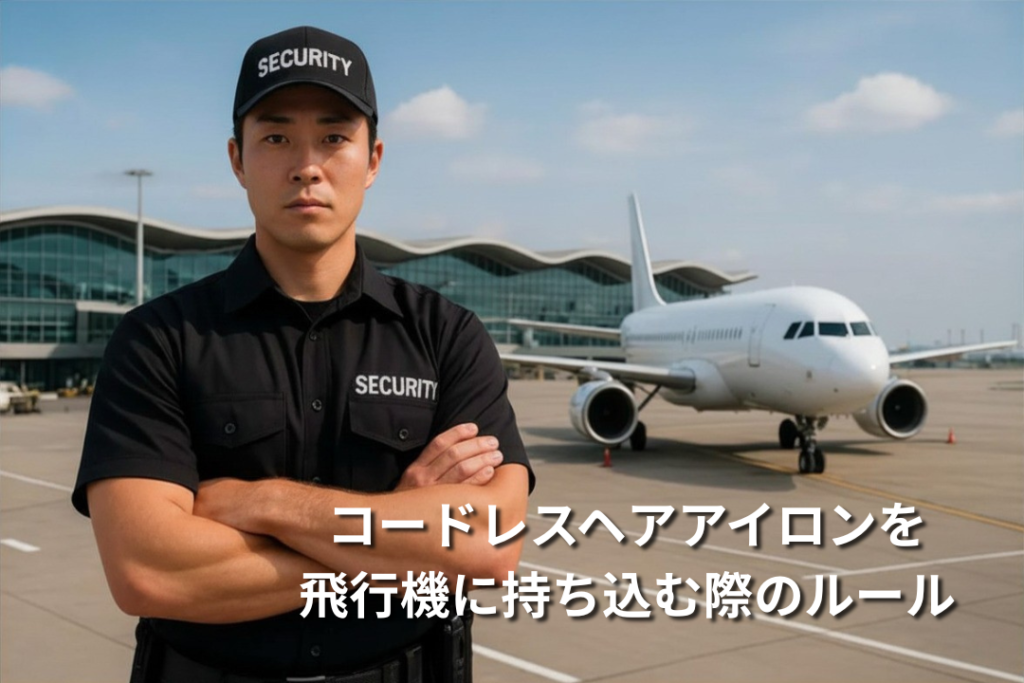 コードレスヘアアイロンを飛行機に持ち込む際のルール