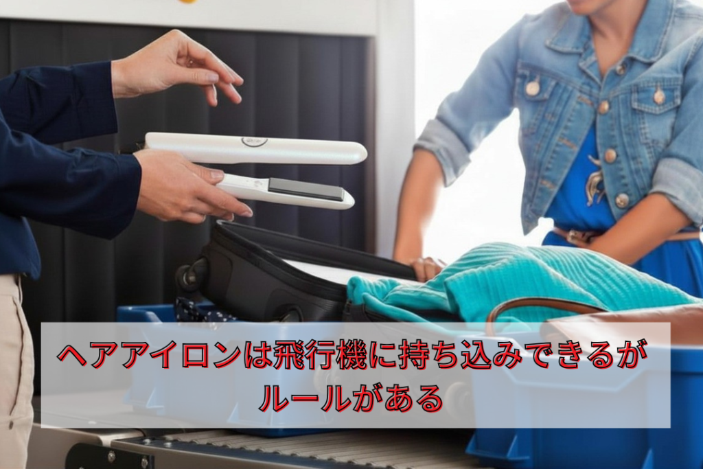 ヘアアイロンは飛行機に持ち込みできるがルールがある