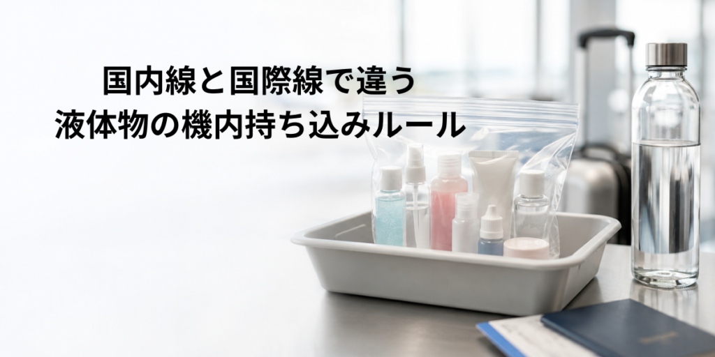 国内線と国際線で違う液体物の機内持ち込みルール
